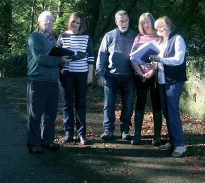 Standing on the old bridge near the "Parkside" area within the grounds of East Malling Research